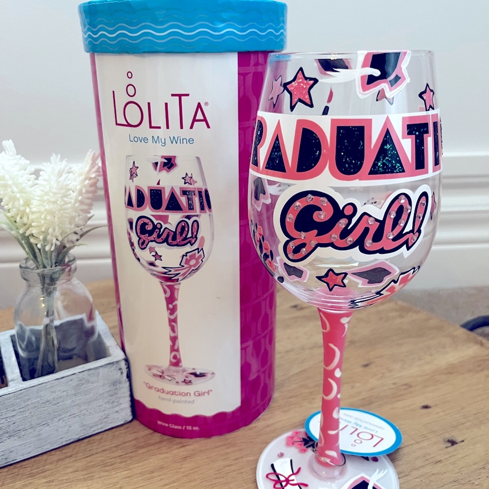 NWT - Lolita Graduation Wine Glass
